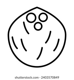 Coconut icon design for personal commercial use
