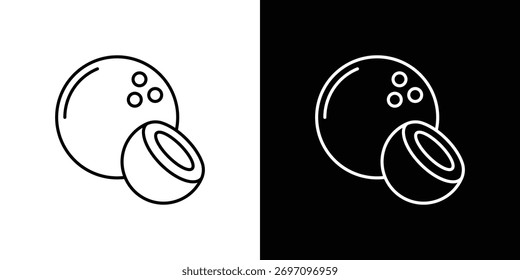 Icono de coco Ilustraciones de Arte vectorial de diseño