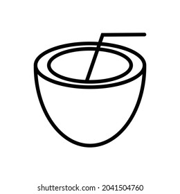 Coconut icon design vector. Fruit icon for websites, web design, mobile app.