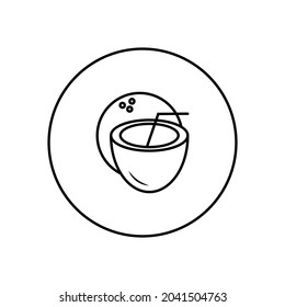 Coconut icon design vector. Fruit icon for websites, web design, mobile app.