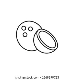 coconut icon element of fruit icon for mobile concept and web apps. Thin line coconut icon can be used for web and mobile. Premium icon on white background