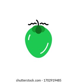 coconut icon flat style design vector illustration. isolated on white background