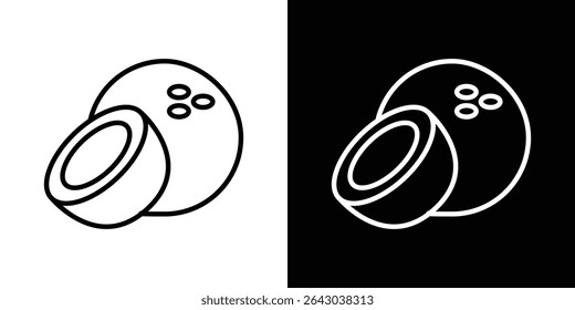 Coconut icon Flat style logo vector. perfect for UI designs