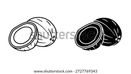 Coconut icon graphic design. Vector icon illustrations
