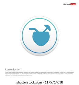 Coconut Icon Hexa White Background icon template - Free vector icon