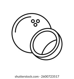 Coconut icon isolated. simple vector icon on white background