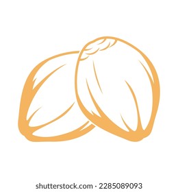Coconut icon logo design illustration