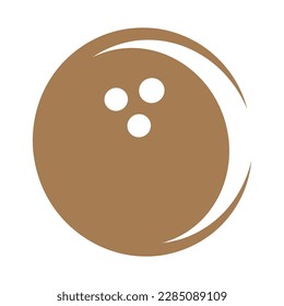 Coconut icon logo design illustration