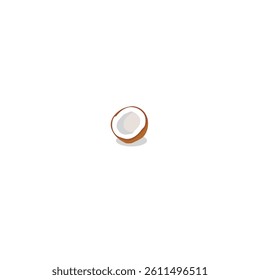 Coconut icon logo flat vector design