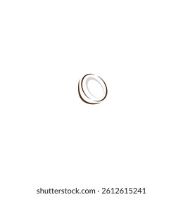 Coconut icon logo flat vector design