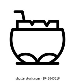 coconut icon or logo isolated sign symbol vector illustration - high quality black style vector icons
