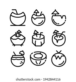 coconut icon or logo isolated sign symbol vector illustration - Collection of high quality black style vector icons
