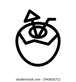 coconut icon or logo isolated sign symbol vector illustration - high quality black style vector icons
