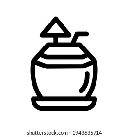 coconut icon or logo isolated sign symbol vector illustration - high quality black style vector icons
