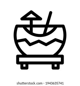 coconut icon or logo isolated sign symbol vector illustration - high quality black style vector icons
