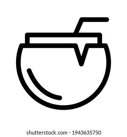 coconut icon or logo isolated sign symbol vector illustration - high quality black style vector icons
