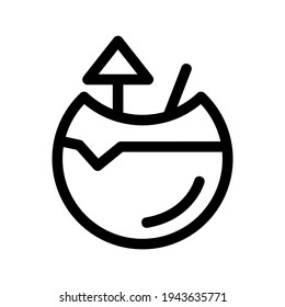 coconut icon or logo isolated sign symbol vector illustration - high quality black style vector icons
