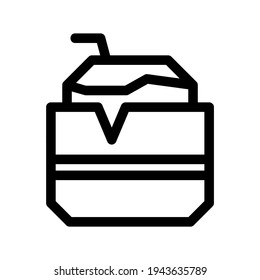 coconut icon or logo isolated sign symbol vector illustration - high quality black style vector icons
