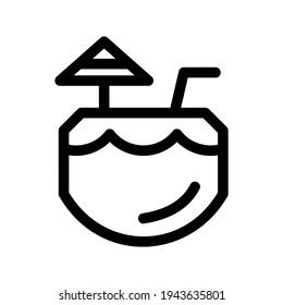 coconut icon or logo isolated sign symbol vector illustration - high quality black style vector icons
