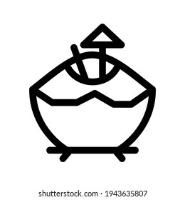 coconut icon or logo isolated sign symbol vector illustration - high quality black style vector icons
