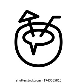 coconut icon or logo isolated sign symbol vector illustration - high quality black style vector icons
