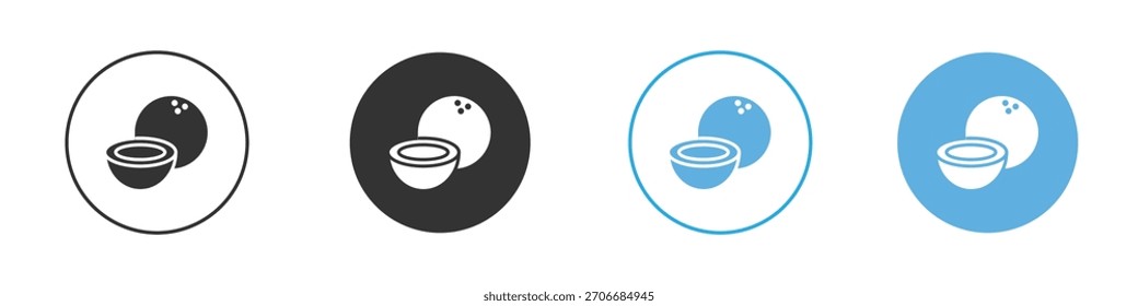 Kokosnuss-Symbol Logo-Vorlagendesign-Set
