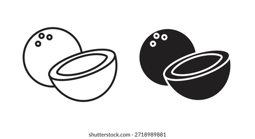 Coconut icon for mobile app, editable designs