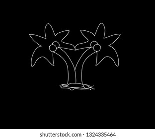coconut icon on white background.