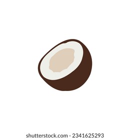 Icono de coco en un fondo blanco.