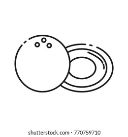coconut icon outline