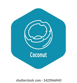 Coconut icon. Outline coconut vector icon for web design isolated on white background