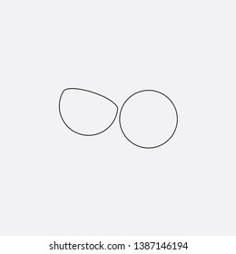 coconut icon sign signifier vector