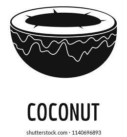 Coconut icon. Simple illustration of coconut vector icon for web design isolated on white background