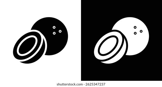 Coconut icon simple line vector. Symbol, logo.