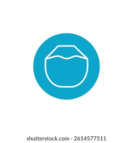 coconut icon Simple thin line stroke vector