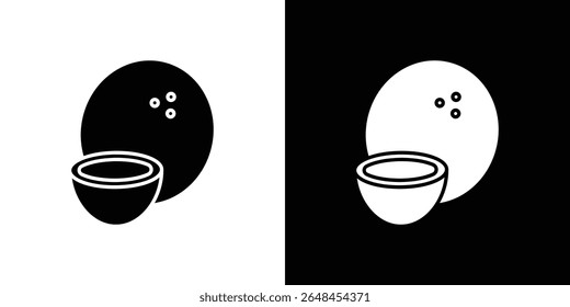 Coconut icon symbol collection. Flat vector stock illustration.