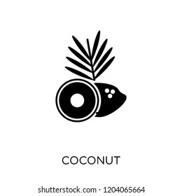 Coconut icon. Coconut symbol design from Fruit and vegetables collection. Simple element vector illustration on white background.