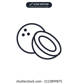 Coconut icon symbol template for graphic and web design collection logo vector illustration