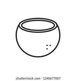 coconut icon vector. bean icon