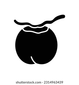 coconut icon vector design template in white background