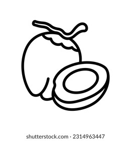 coconut icon vector design template in white background