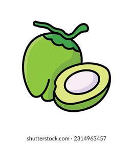 coconut icon vector design template in white background