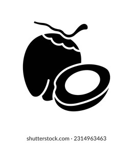 coconut icon vector design template in white background