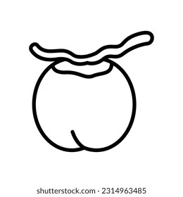 coconut icon vector design template in white background