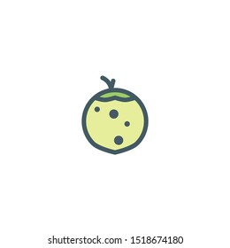 Coconut icon vector. Flat icon illustration