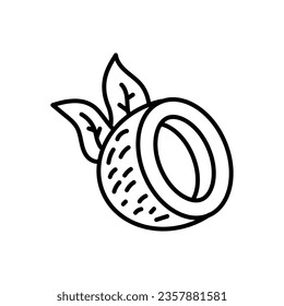 Coconut icon in vector. Illustration