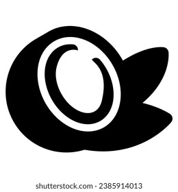 elemento de ilustración de vector de icono de coco