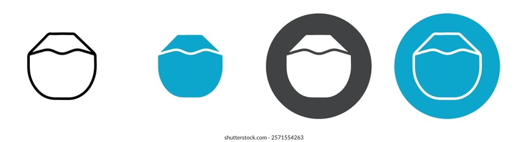 coconut icon Vector illustration in black
