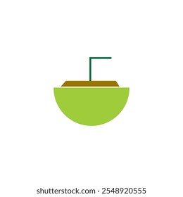 Diseño de Ilustración vectorial de icono de coco