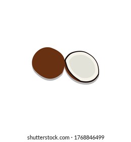 coconut icon. vector illustrator with transparent background